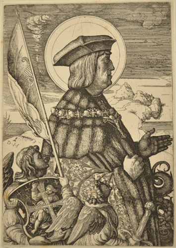 Hopfer Daniel - San Giorgio nelle vesti dell'Imperatore Massimiliano I di profilo